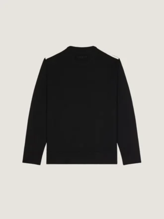 Sweter z wełny z detalami z grosgrainu