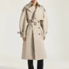 Trenchcoat z bawełny z szwami w stylu haute couture Trenchcoat z bawełny z szwami w stylu haute couture