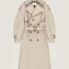 Trenchcoat z bawełny z szwami w stylu haute couture Trenchcoat z bawełny z szwami w stylu haute couture